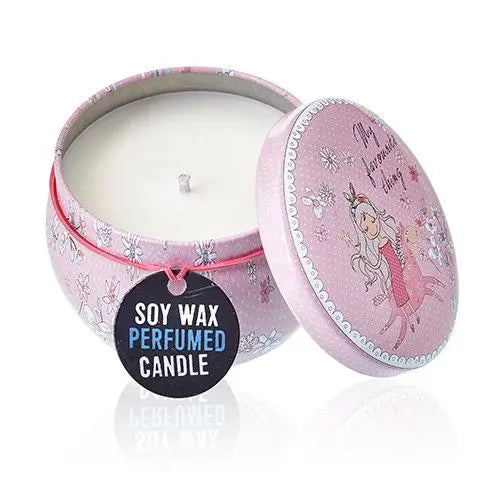  Pamperandpost Art Tin Candle - Assorted Design - Friendly Messages - Parma Violet Art Tin Candles