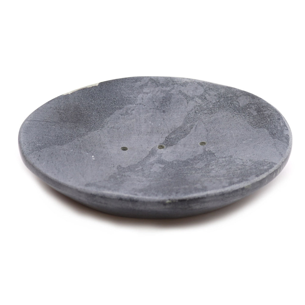  Pamperandpost Grey Soapstone Soap Dish 10x12cm- Classic Oval Stone Soap Dishes