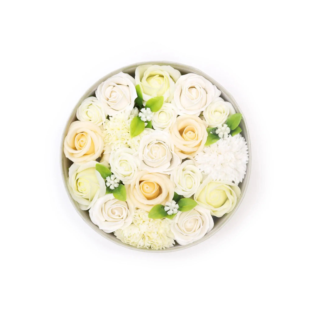 Pamperandpost Round Box - Wedding Blessings - White & Ivory