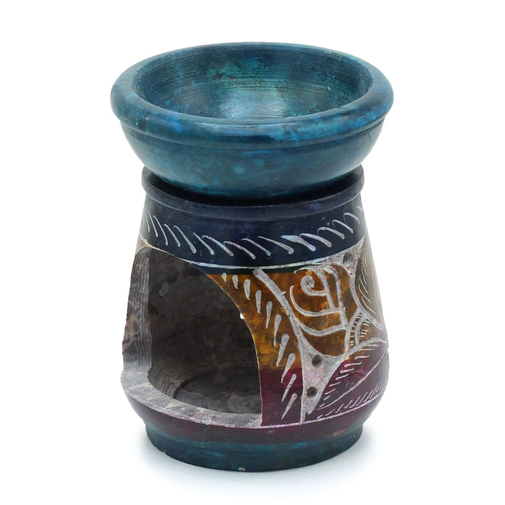  Pamperandpost Small Coloured Soapstone Oil Burner 8cm – Flower Soapstone Oil Burners