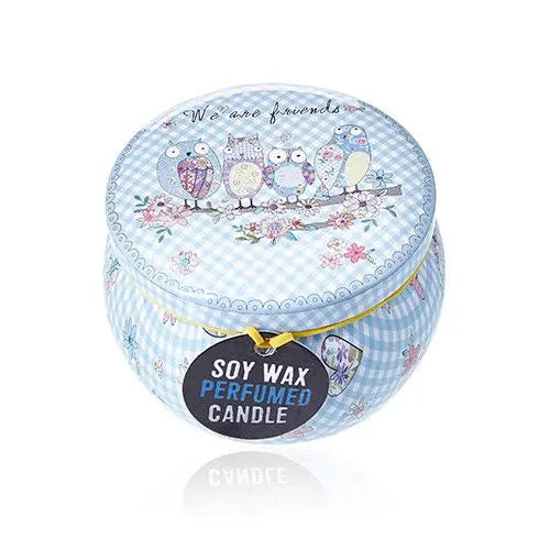  Pamperandpost Art Tin Candle - Assorted Design - Friendly Messages - Parma Violet Art Tin Candles