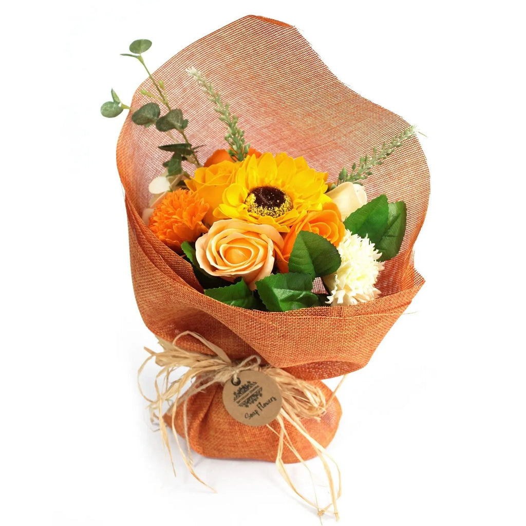 Standing Soap Flower Bouquet - Orange AW Dropship UK