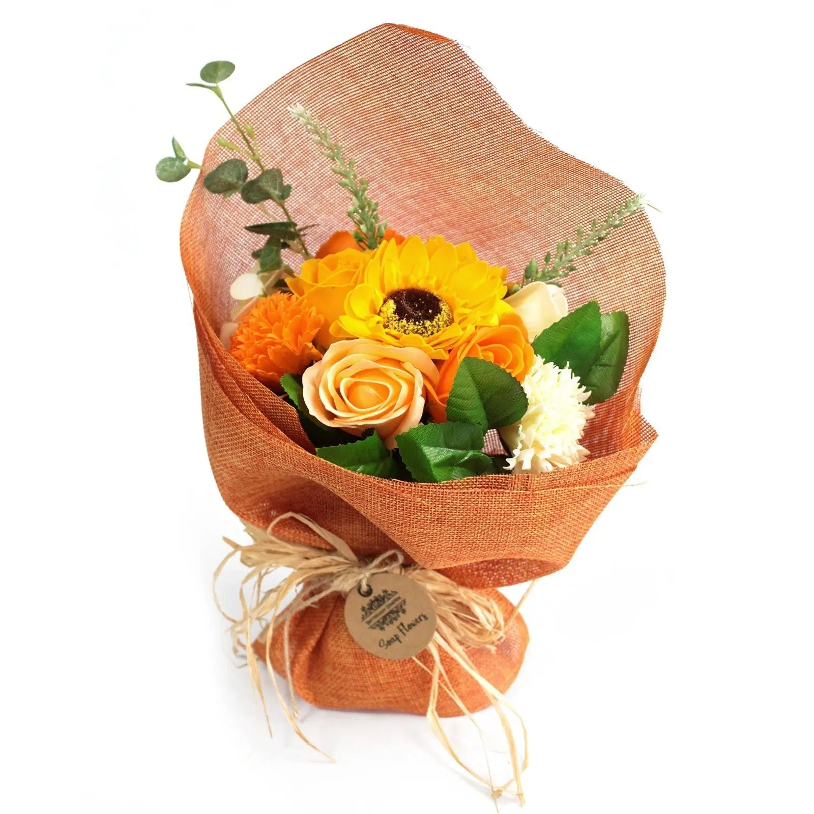 Standing Soap Flower Bouquet - Orange AW Dropship UK