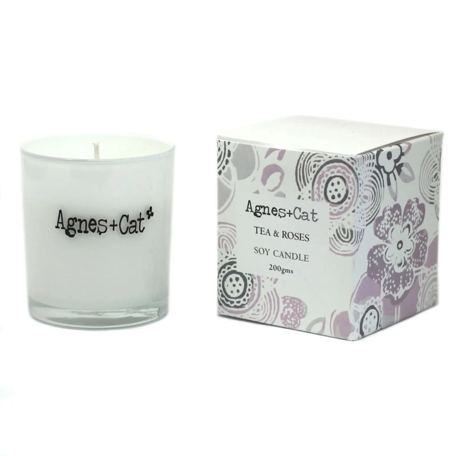 Pamperandpost Agnes + Cat Votive Candle - Tea and Roses Agnes + Cat Soy Wax Votive Candles 200g