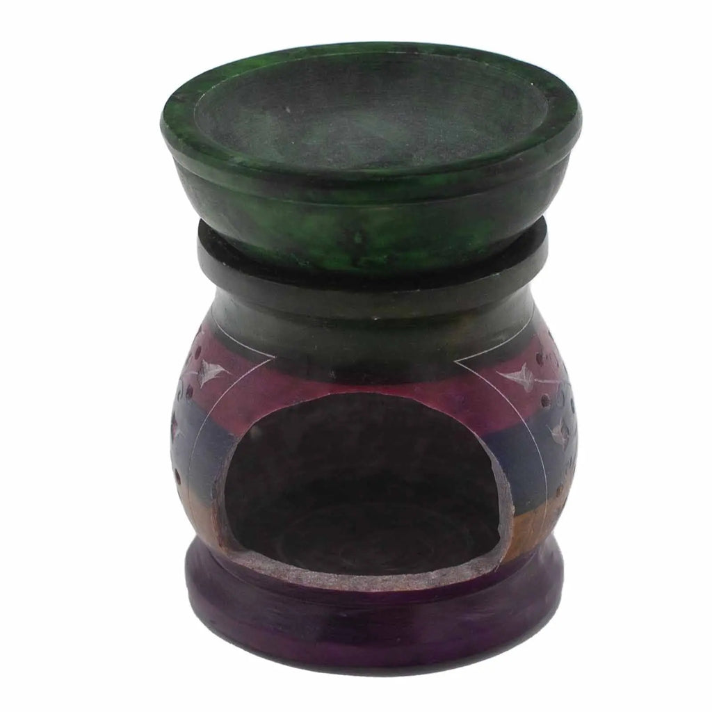  Pamperandpost Soapstone Oil Burner 10cm - Flower of Life - Five Colours Soapstone Oil Burners