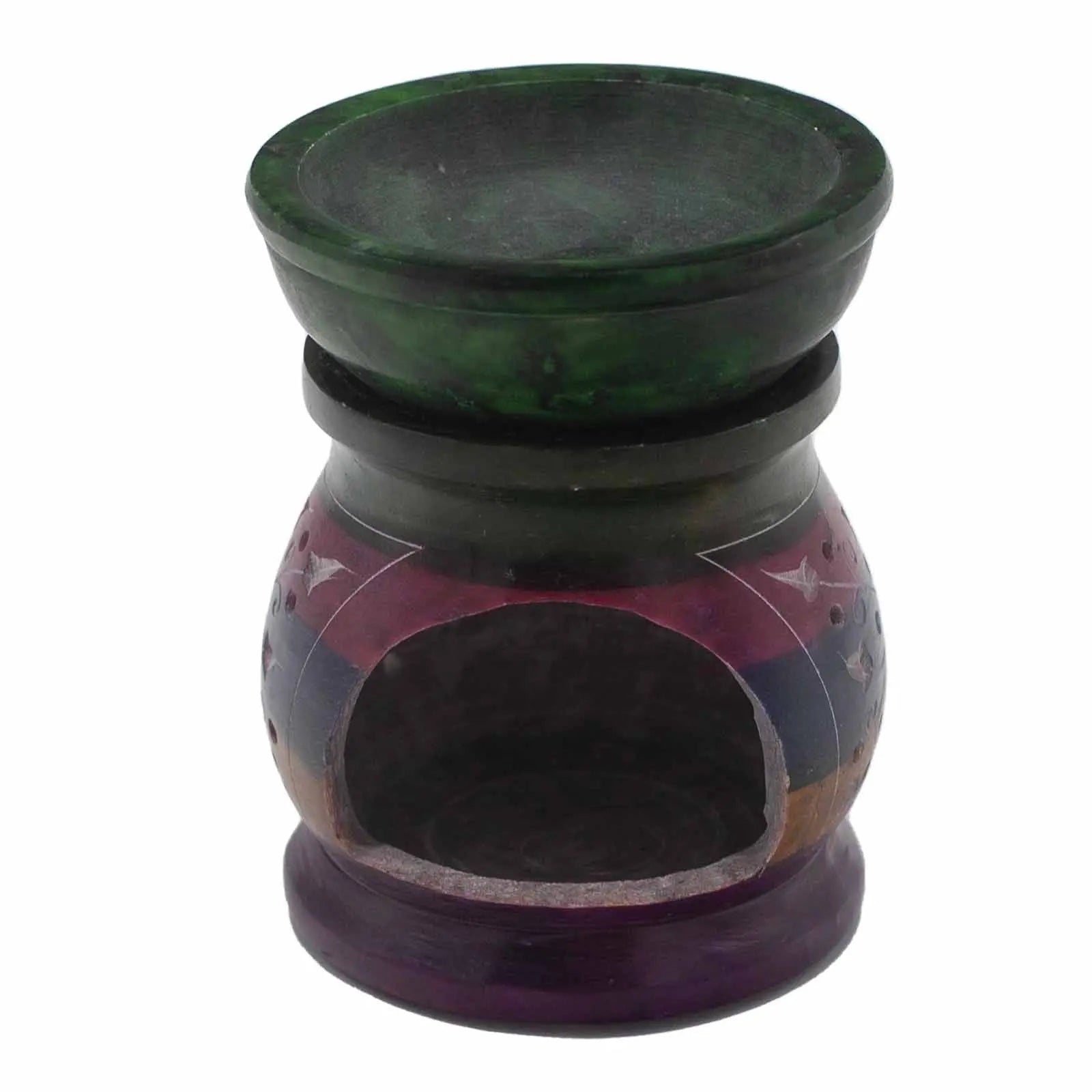  Pamperandpost Soapstone Oil Burner 10cm - Flower of Life - Five Colours Soapstone Oil Burners