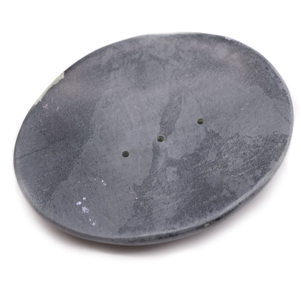  Pamperandpost Grey Soapstone Soap Dish 10x12cm- Classic Oval Stone Soap Dishes