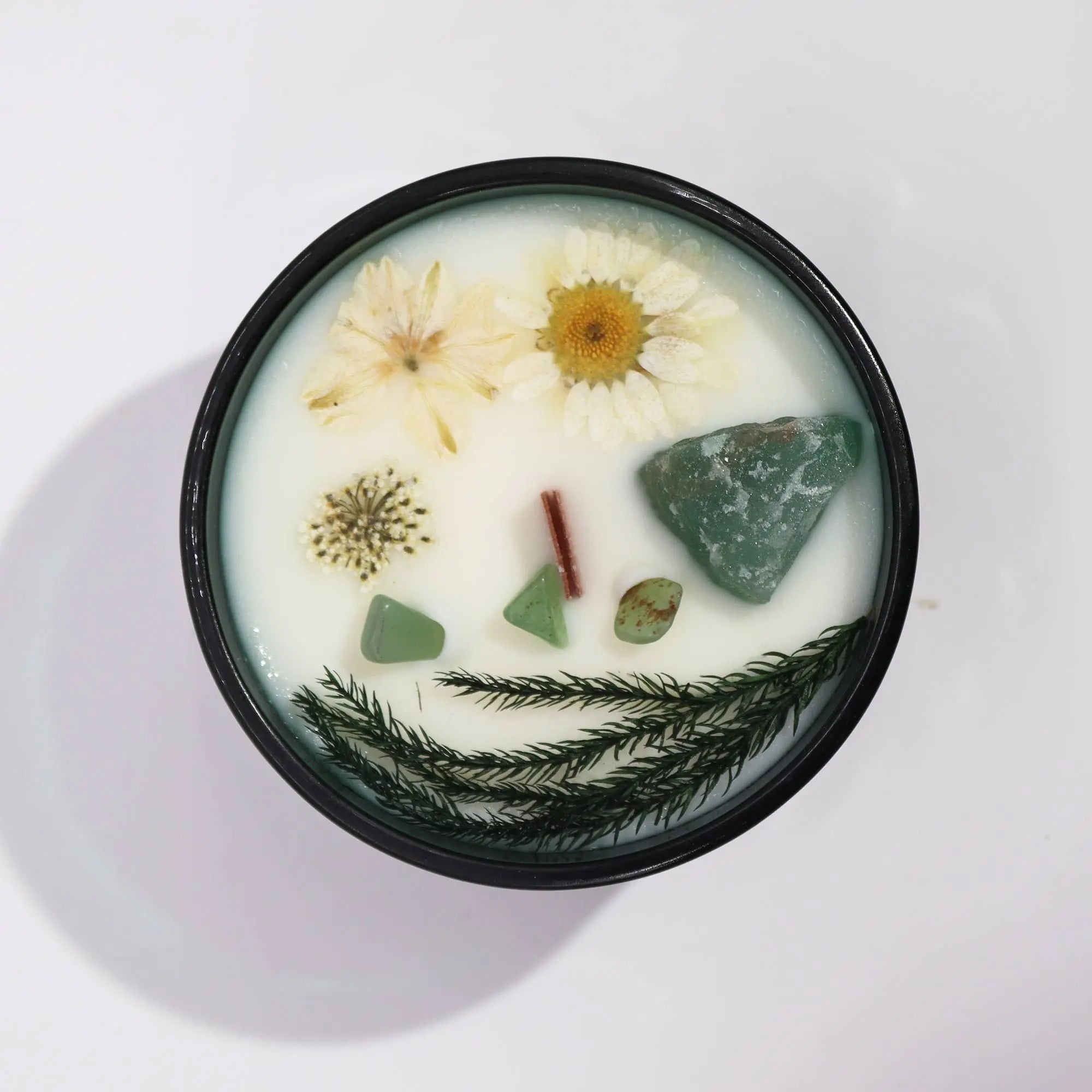  Pamperandpost The Magician Crystal Magic Candle - Jade & Enchanted Mint with Tarot Card Hop Hare Crystal Magic Flower Candles