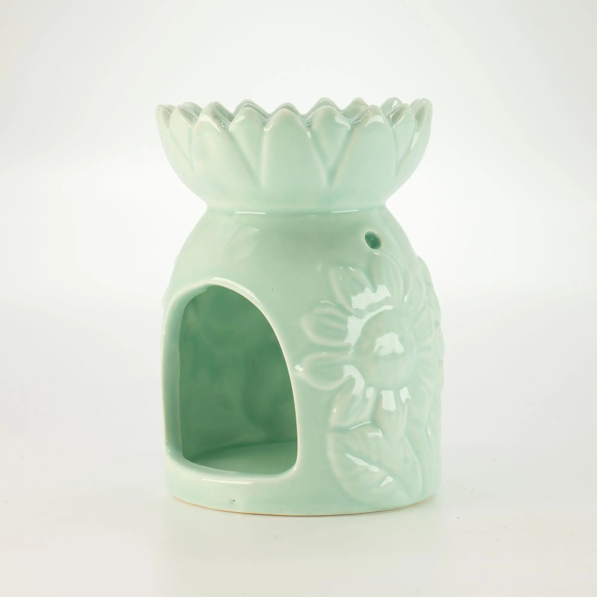  Pamperandpost Ceramic Sunflower Oil Burner - Pastel Green Ceramic Zen Oil Burners