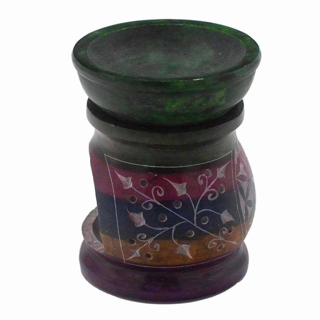  Pamperandpost Soapstone Oil Burner 10cm - Flower of Life - Five Colours Soapstone Oil Burners