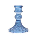  Pamperandpost Vintage Dinner Candle Holder - Royal Blue Glass Candle Holders & Jars