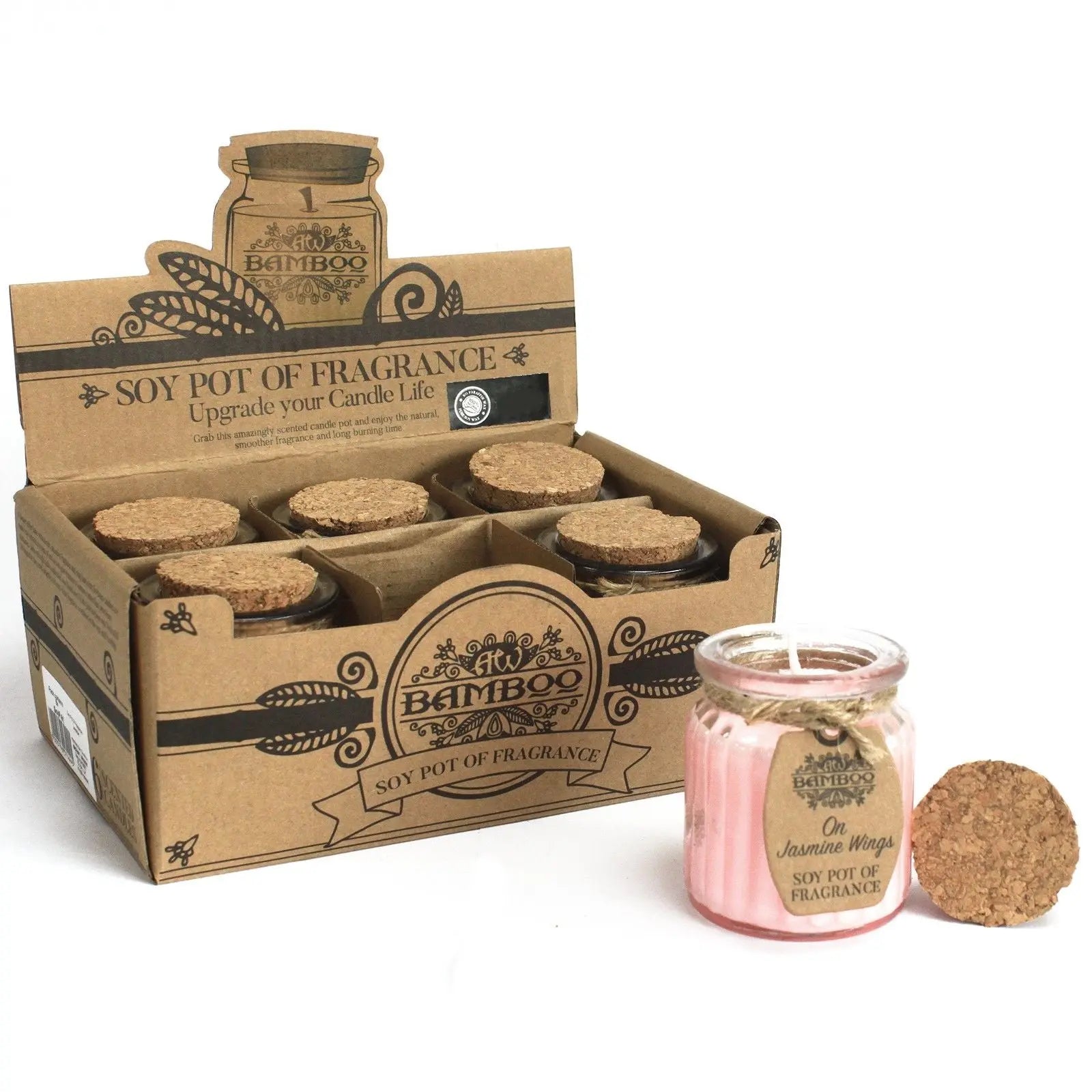 Pamperandpost On Jasmine Wings Soy Pot of Fragrance Candles