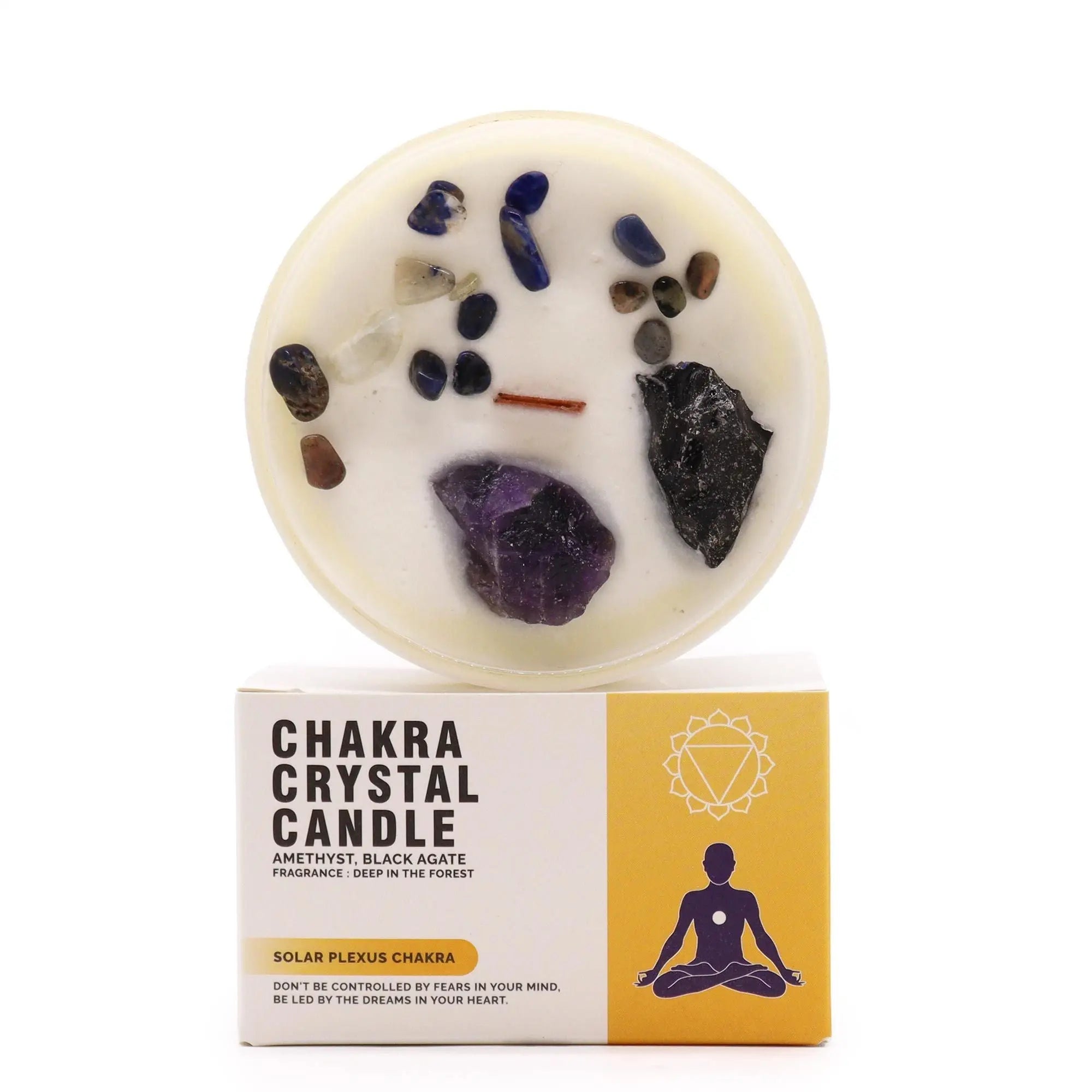 Chakra Crystal Candles - Solar Plexus Chakra AW Dropship UK
