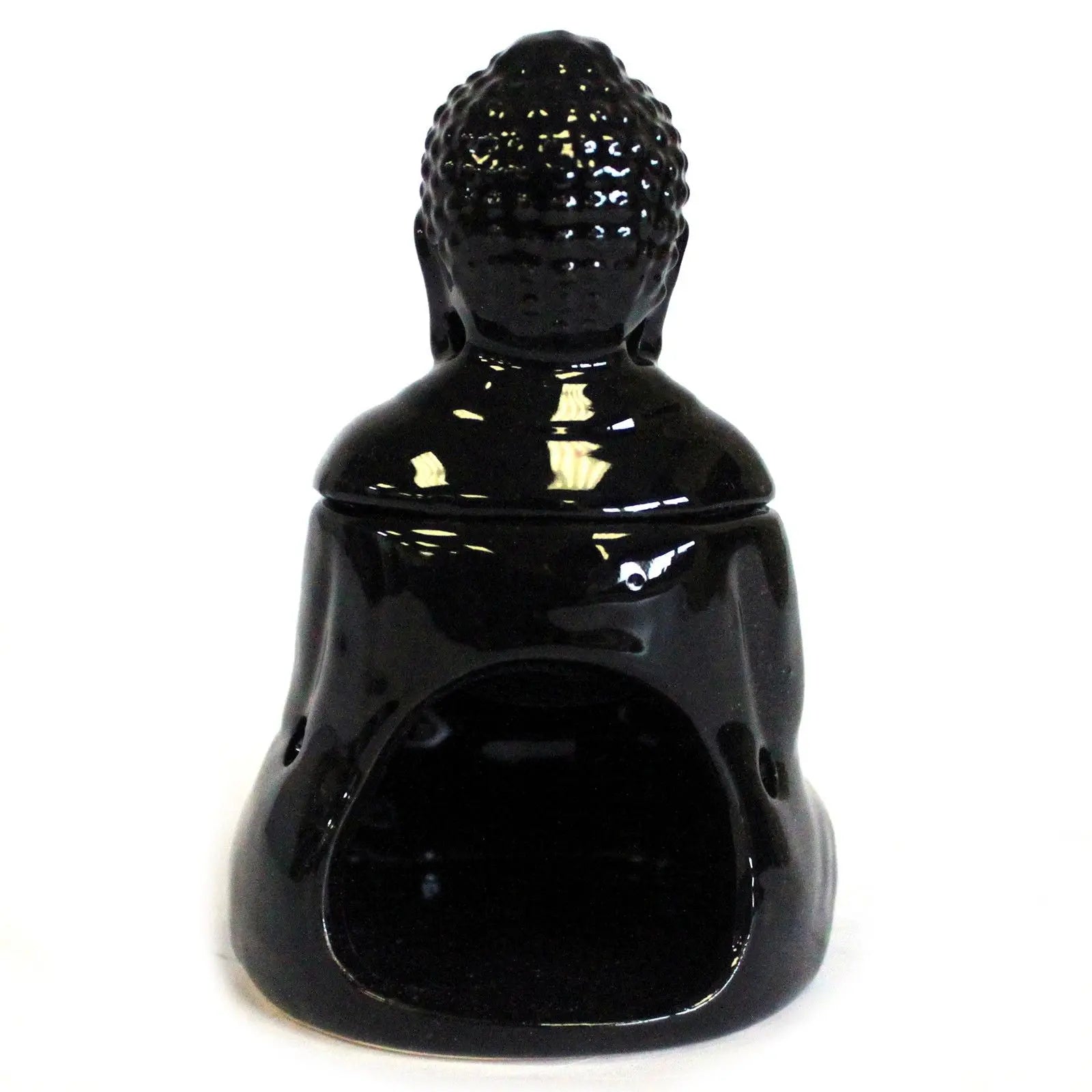  Pamperandpost Buddha Oil Burner – Sitting Buddha in Black for Calm, Stylish Home Fragrance Classic Buddha Oil Burners