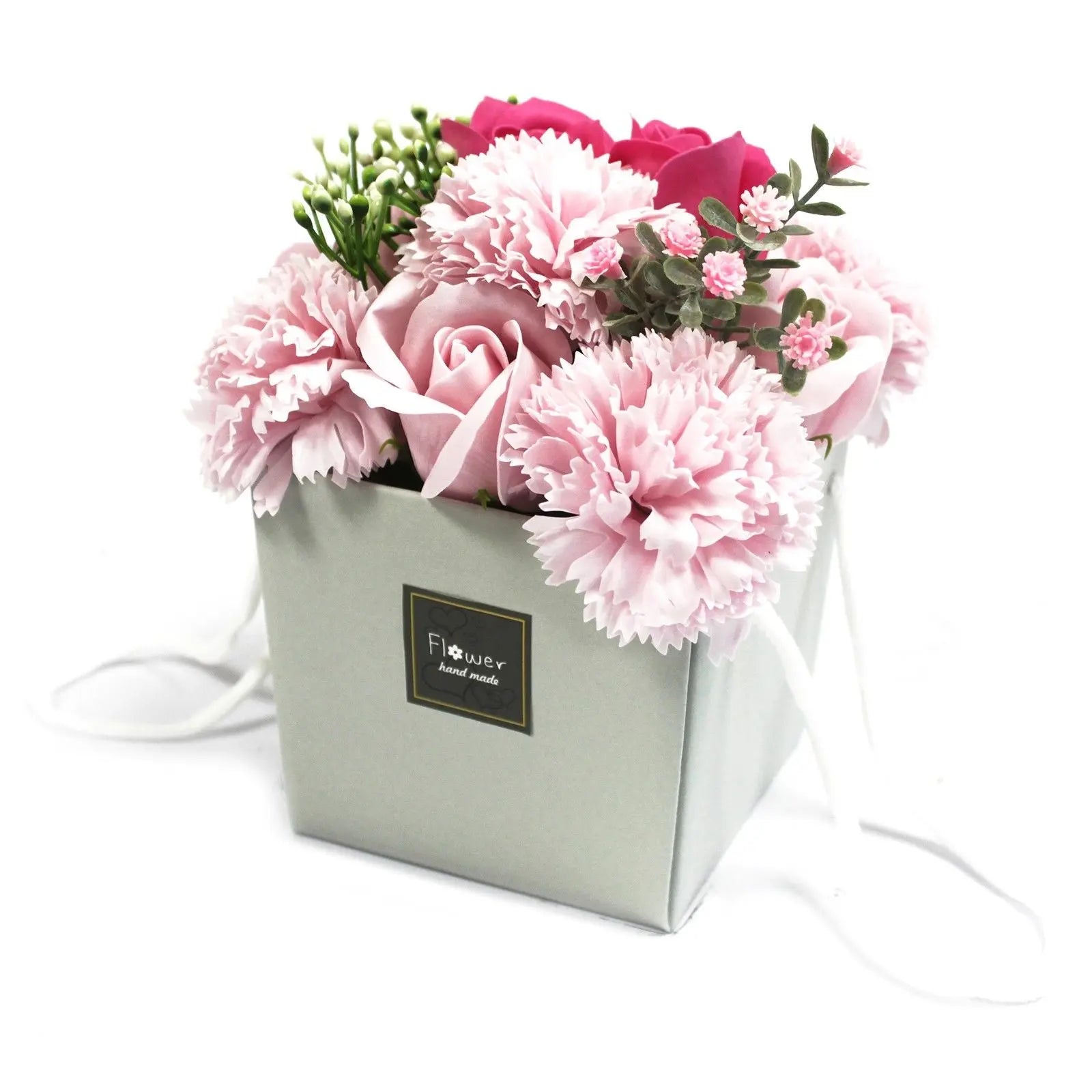 Pamperandpost Soap Flower Bouquet - Pink Rose & Carnation
