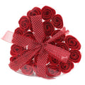 Pamperandpost Set of 24 Soap Flower Heart Box - Red Roses
