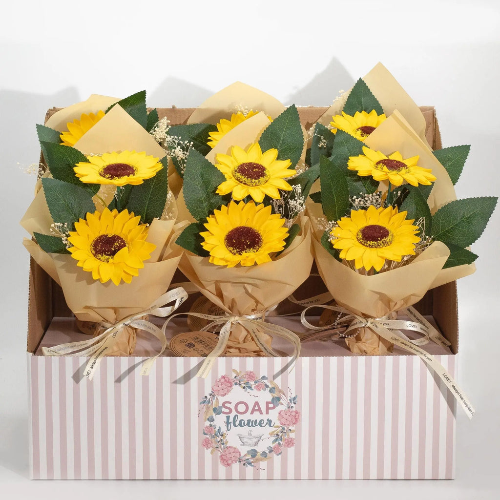 Pamperandpost Soap Flower - Two Sunflower Bouquet