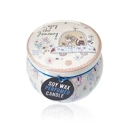  Pamperandpost Art Tin Candle - Assorted Design - Friendly Messages - Parma Violet Art Tin Candles