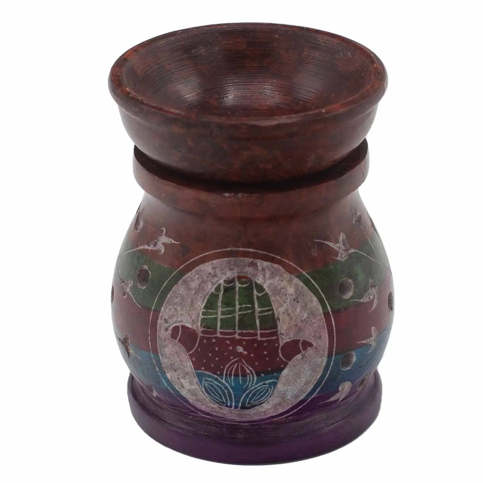  Pamperandpost Soapstone Oil Burner 10cm - Hamsa - Five Colours Soapstone Oil Burners