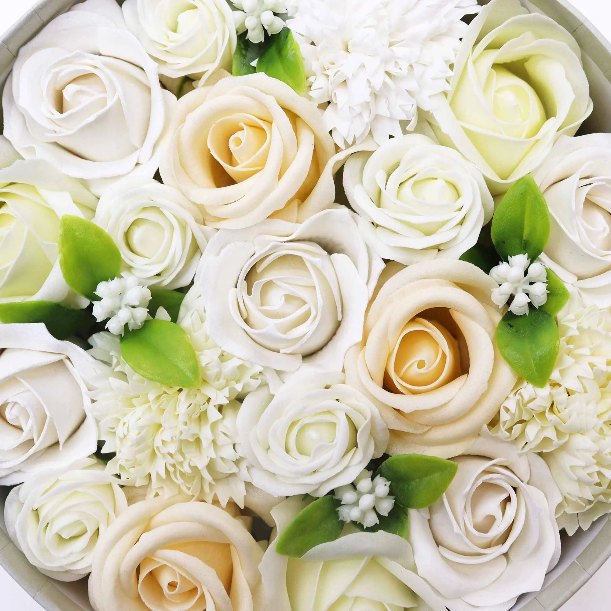 Pamperandpost Round Box - Wedding Blessings - White & Ivory