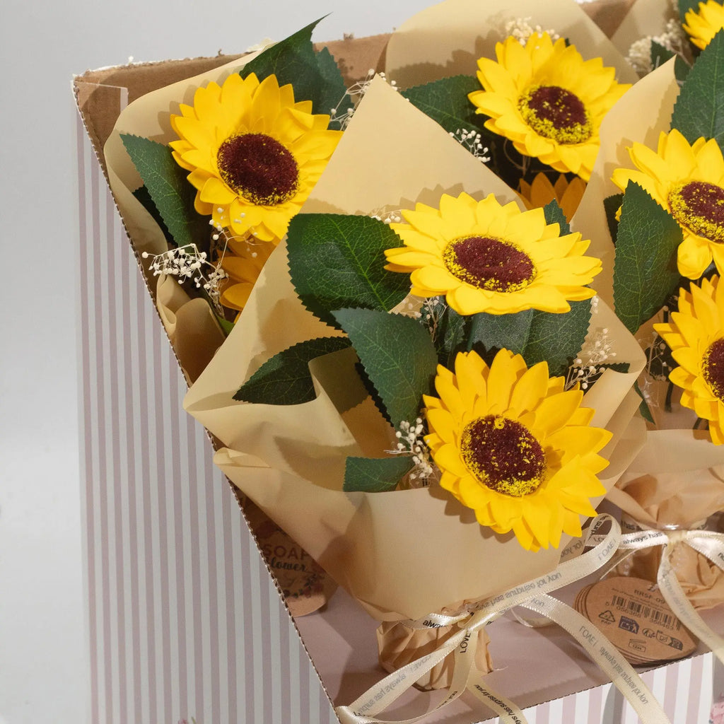 Pamperandpost Soap Flower - Two Sunflower Bouquet