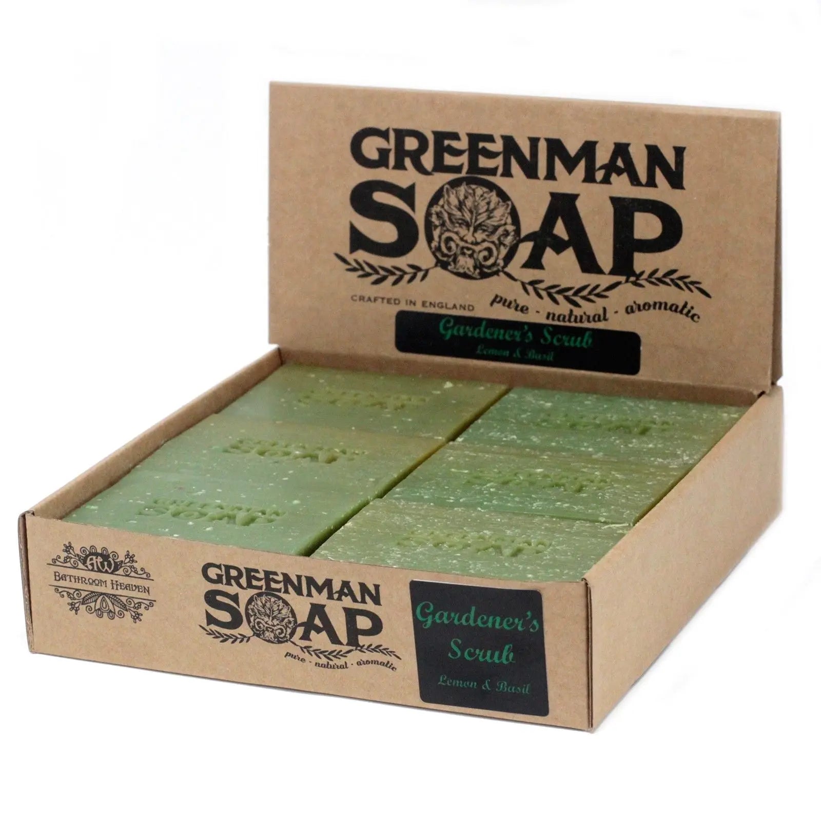  Pamperandpost Greenman Soap Slice 100g - Gardener's Scrub Greenman Soaps
