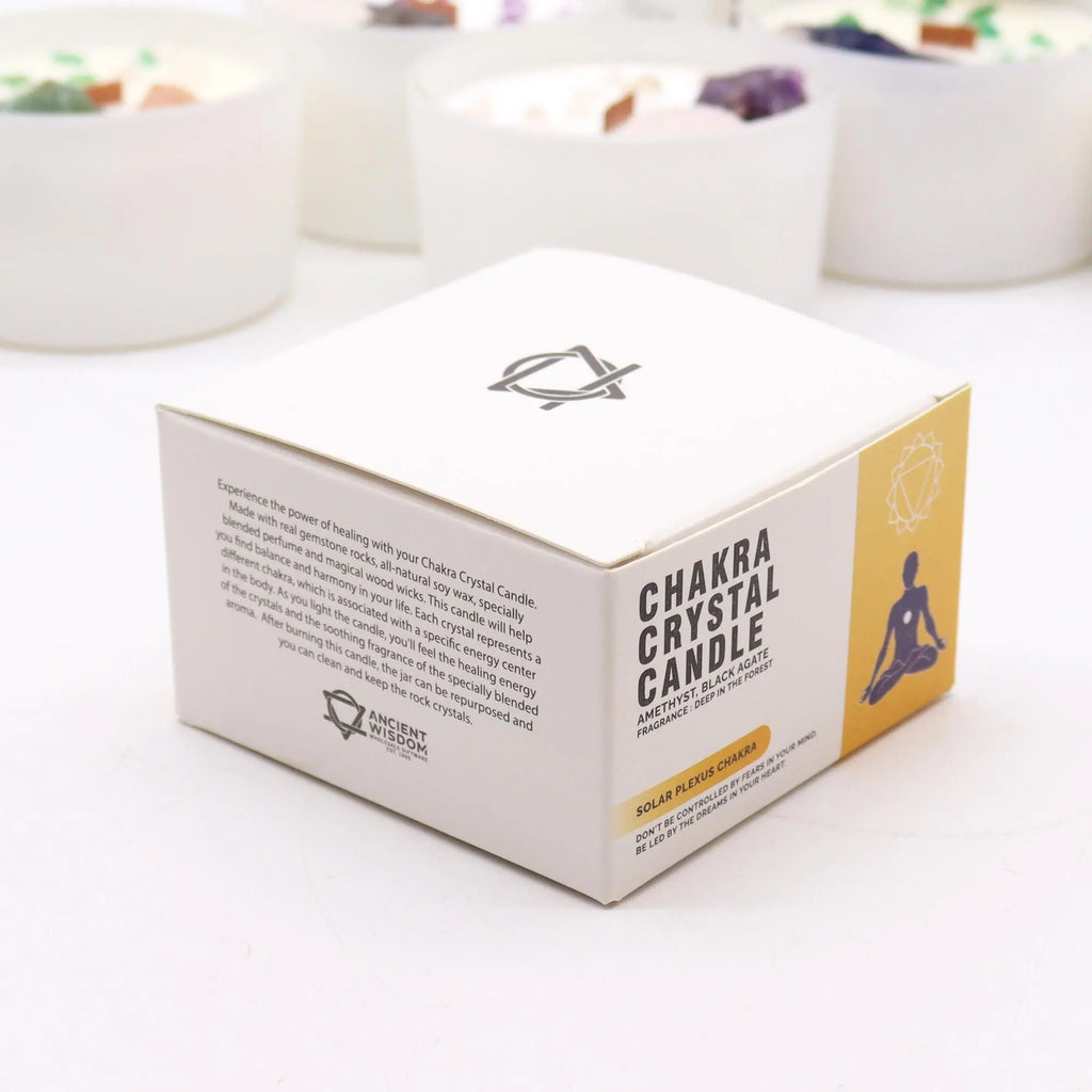 Chakra Crystal Candles - Solar Plexus Chakra AW Dropship UK