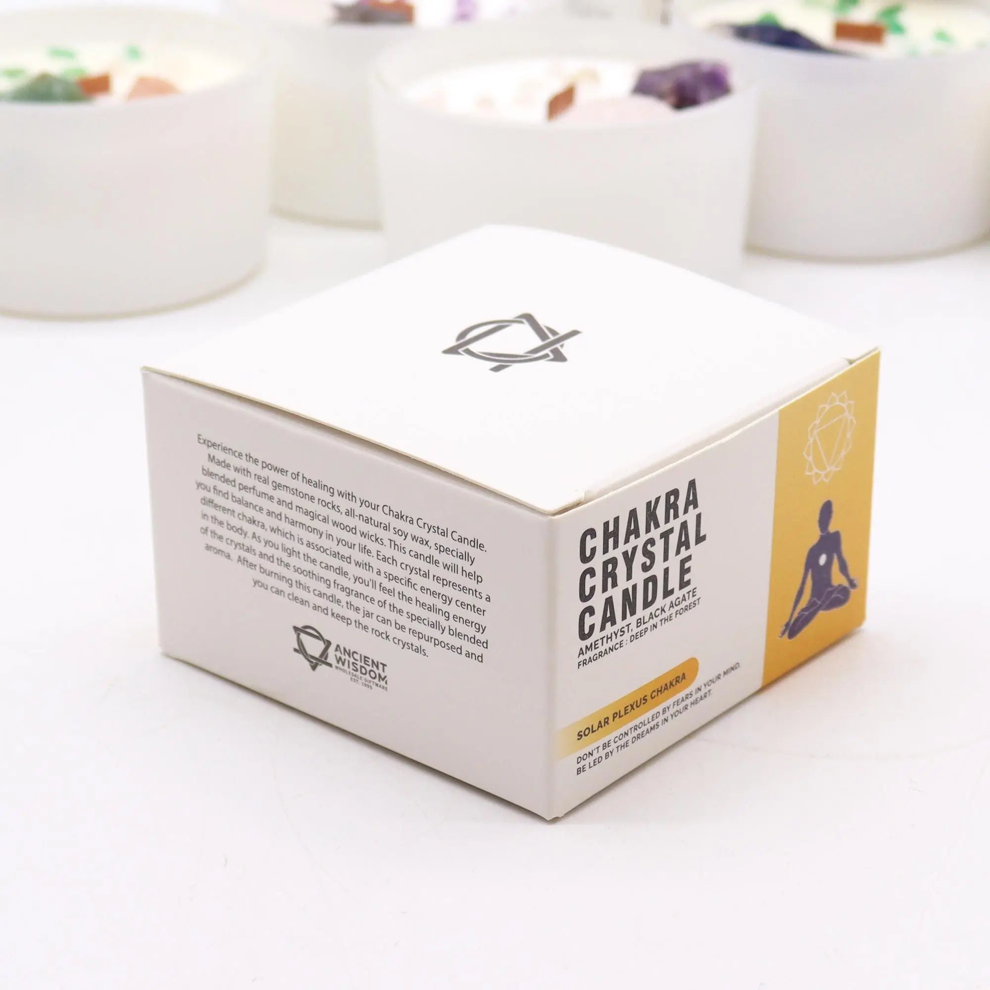 Chakra Crystal Candles - Solar Plexus Chakra AW Dropship UK