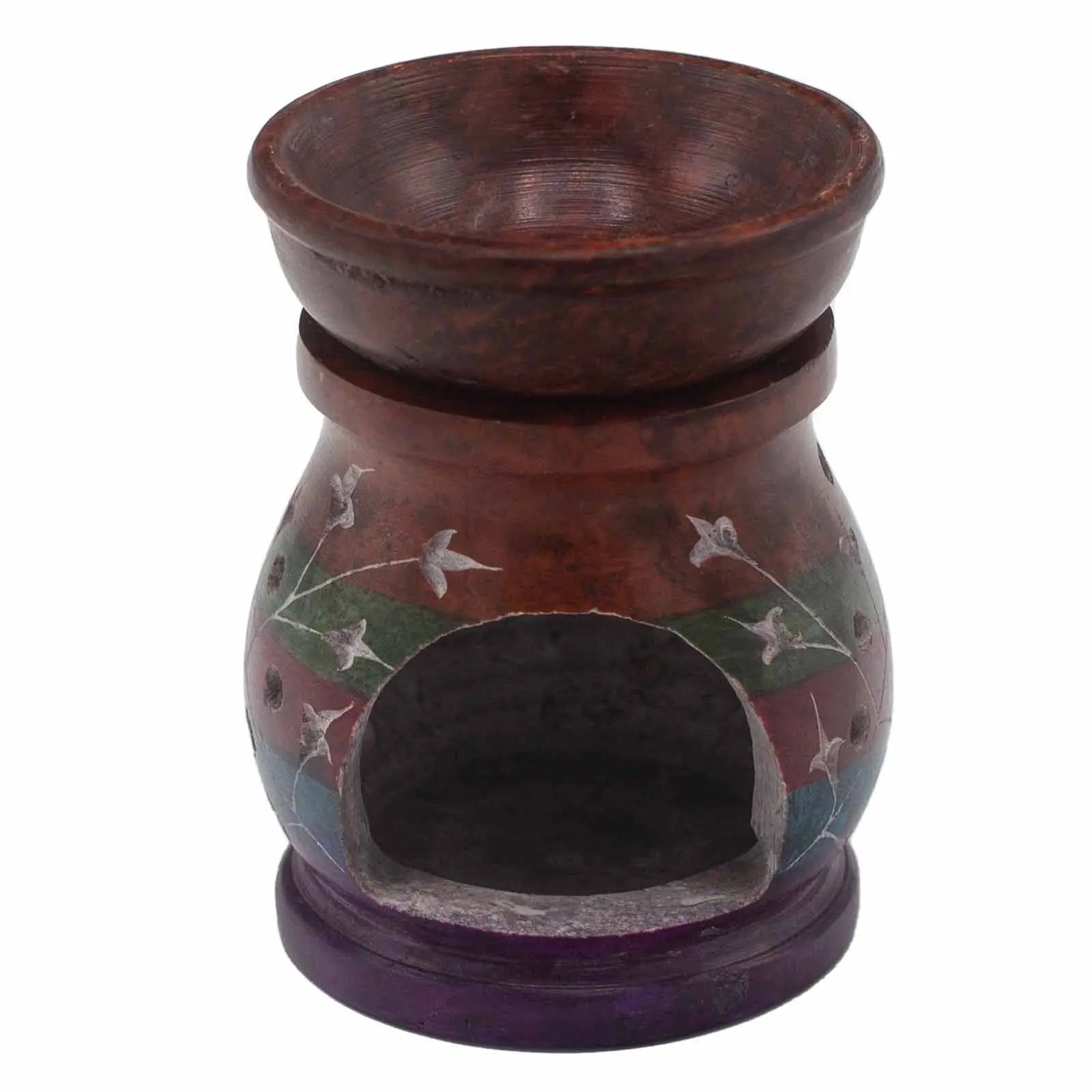  Pamperandpost Soapstone Oil Burner 10cm - Hamsa - Five Colours Soapstone Oil Burners