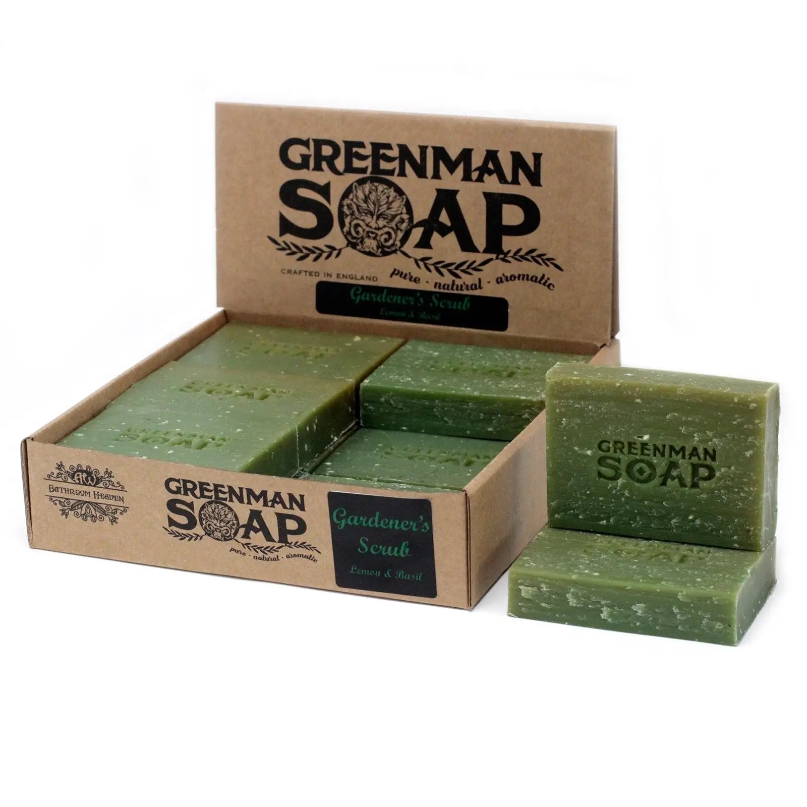  Pamperandpost Greenman Soap Slice 100g - Gardener's Scrub Greenman Soaps