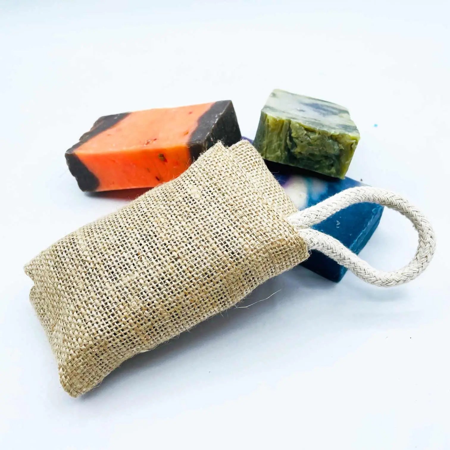  Pamperandpost Jute Scrub Soap Pouch - Natural Greenman Soaps