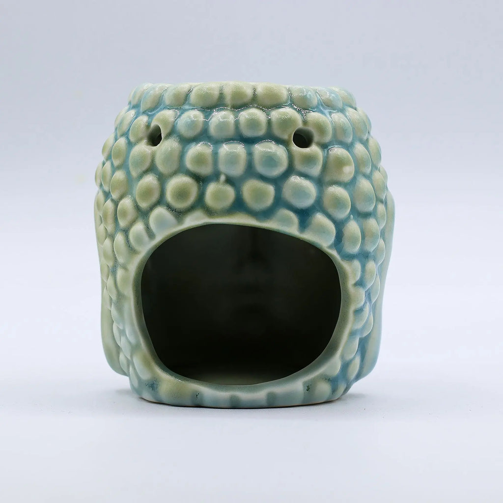  Pamperandpost Buddha Oil Burner – Blue Ceramic Burner for Calm, Fragrant Home Ambience Classic Buddha Oil Burners