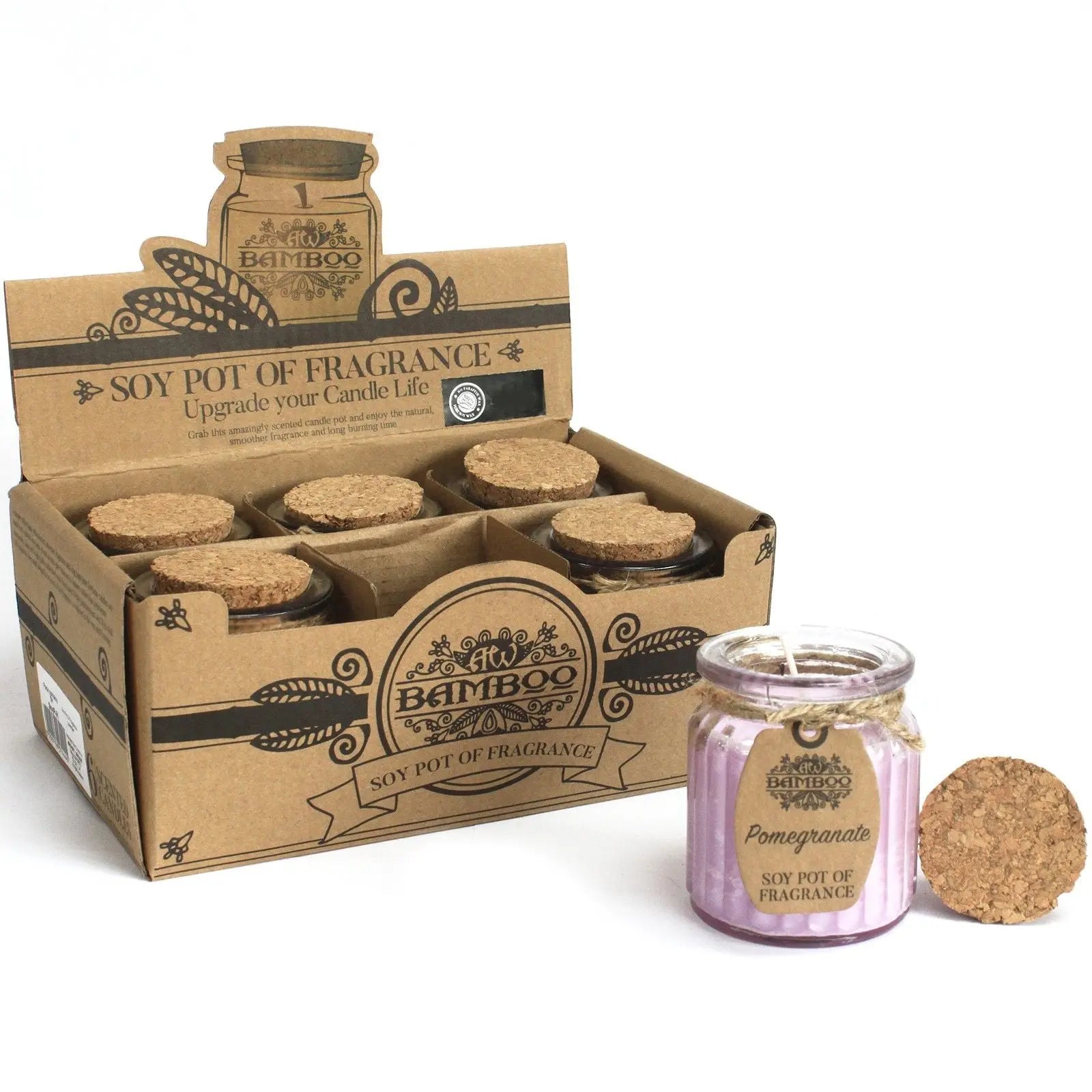 Pamperandpost Pomegranate Soy Pot of Fragrance Candles