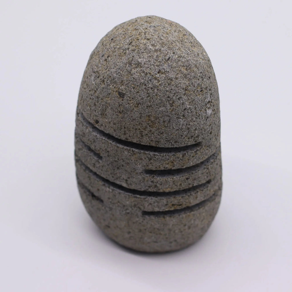  Pamperandpost Natural Riverstone Candle Holder - Standing Stone Cut Riverside Stone Candle Holders