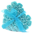 Pamperandpost Set of 24 Soap Flower Heart Box - Blue Roses