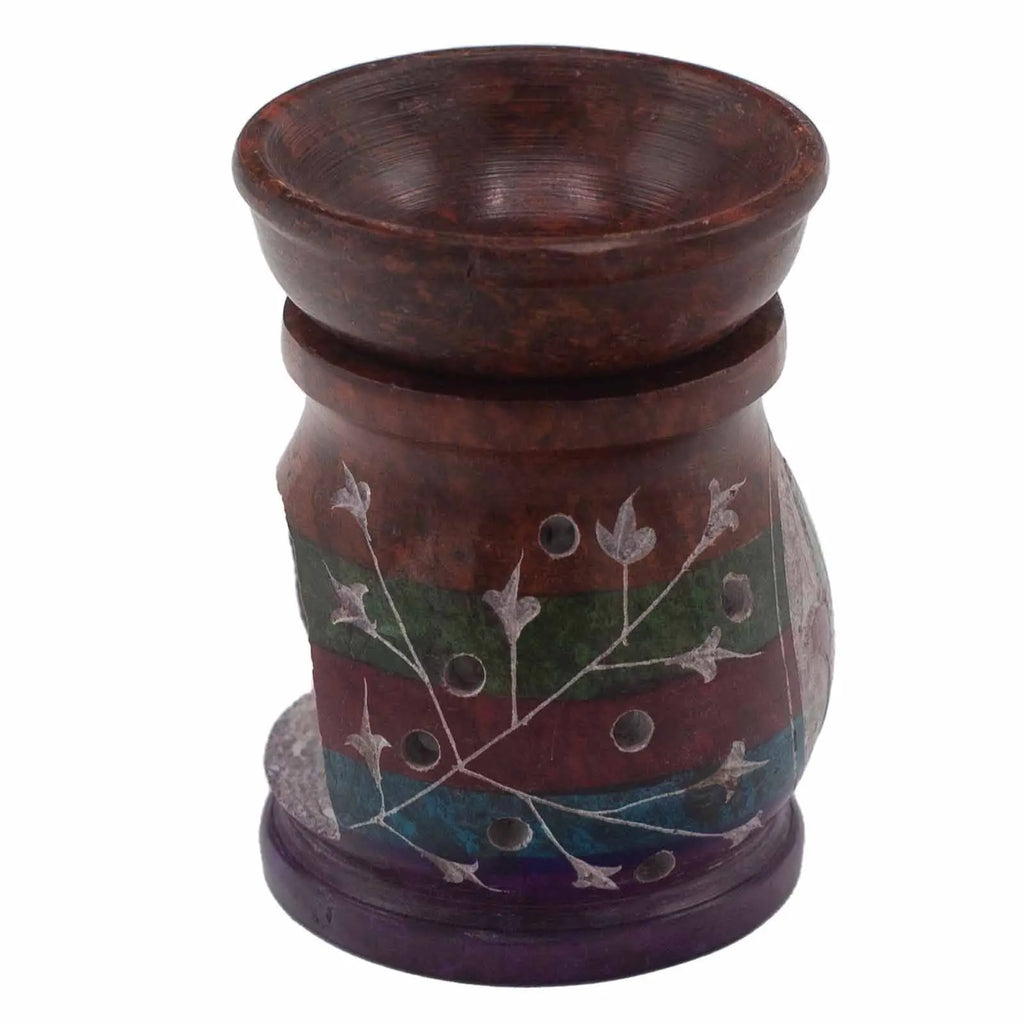  Pamperandpost Soapstone Oil Burner 10cm - Hamsa - Five Colours Soapstone Oil Burners