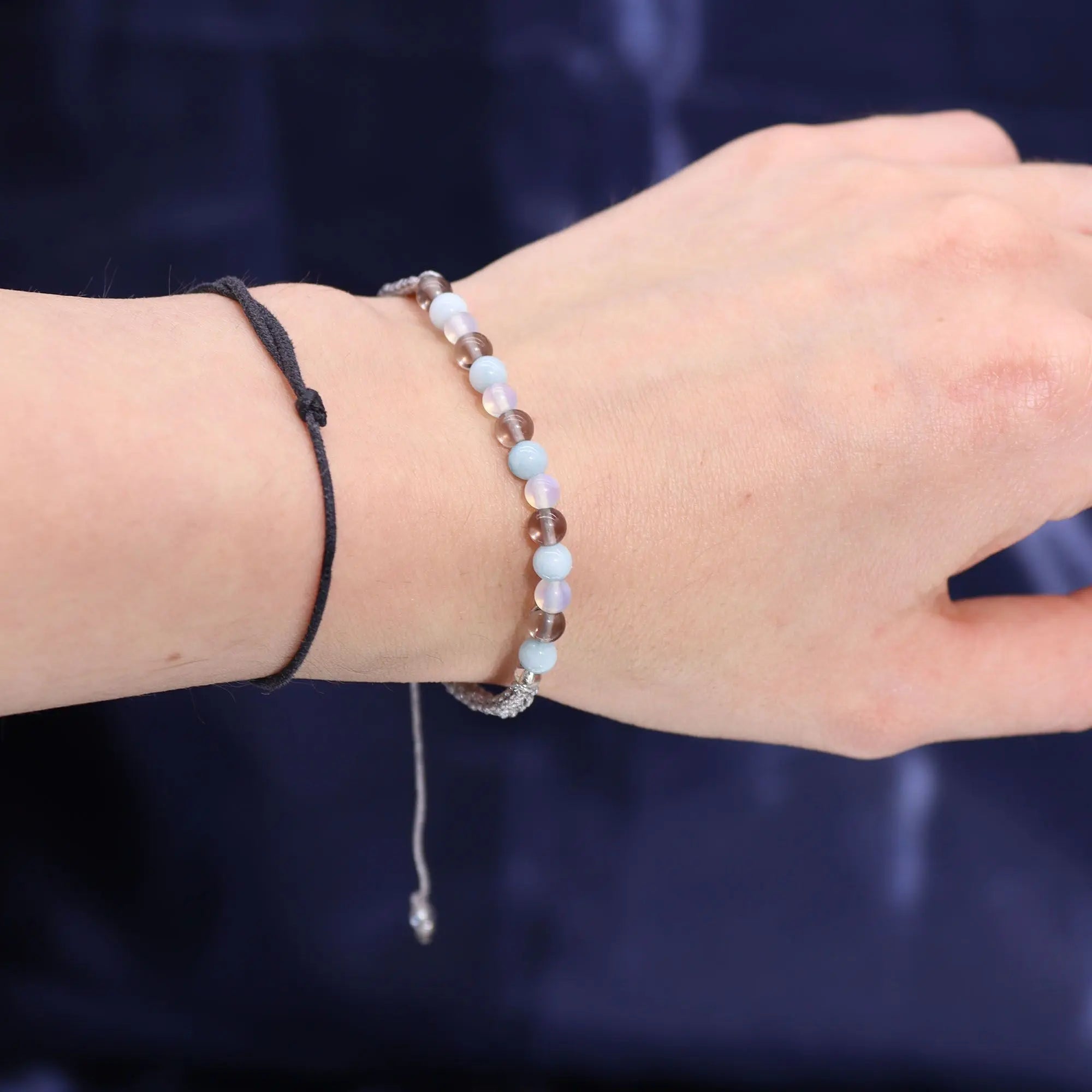 Zodiac Crystal Candle with Gemstone Bracelet - Cancer AW Dropship UK