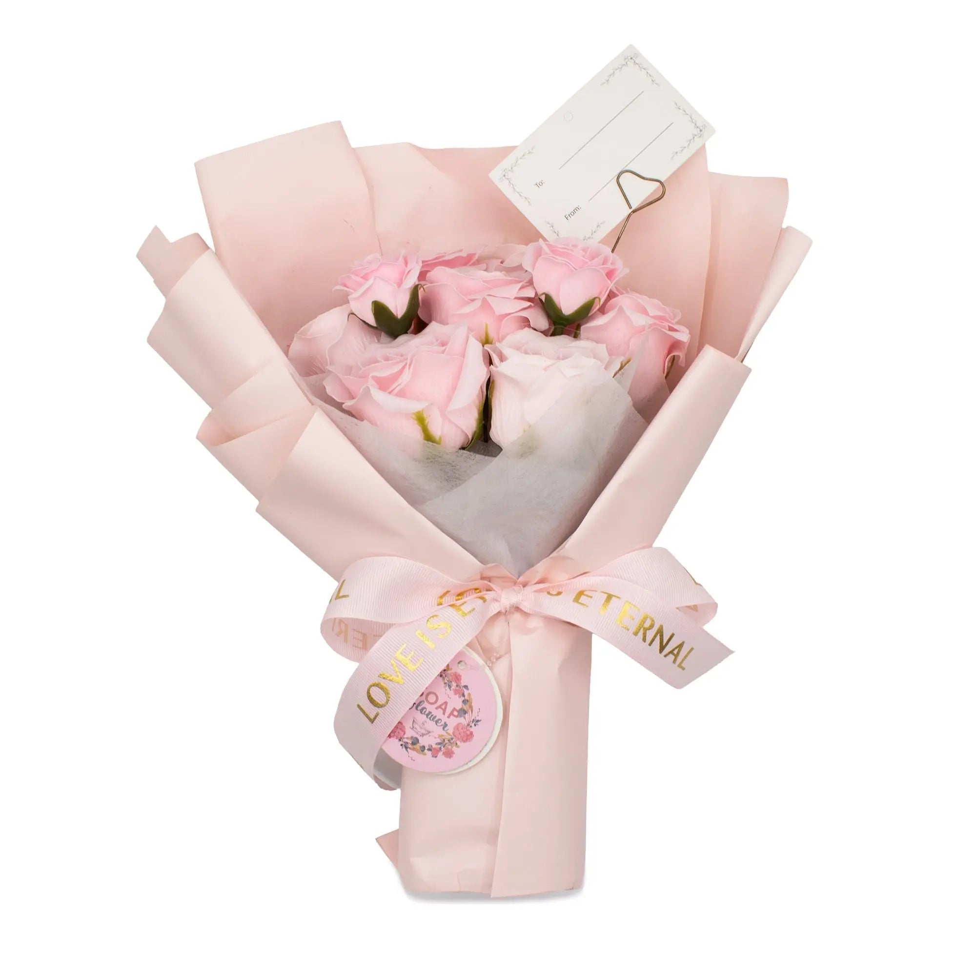 Pamperandpost Large Pink Roses Bouquet - Love is Eternal -  Gift Card