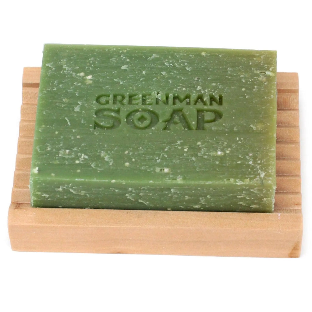  Pamperandpost Greenman Soap Slice 100g - Gardener's Scrub Greenman Soaps