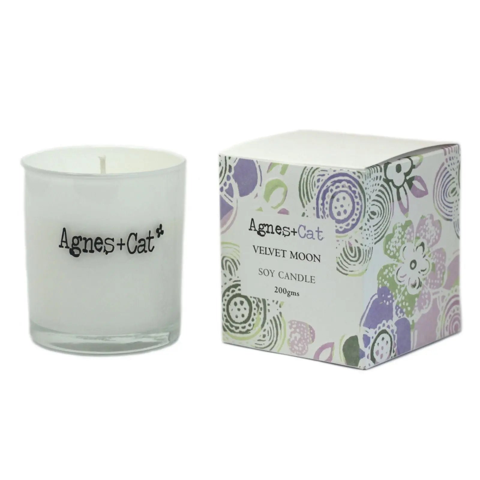 Pamperandpost Agnes + Cat Votive Candle - Velvet Moon Agnes + Cat Soy Wax Votive Candles 200g