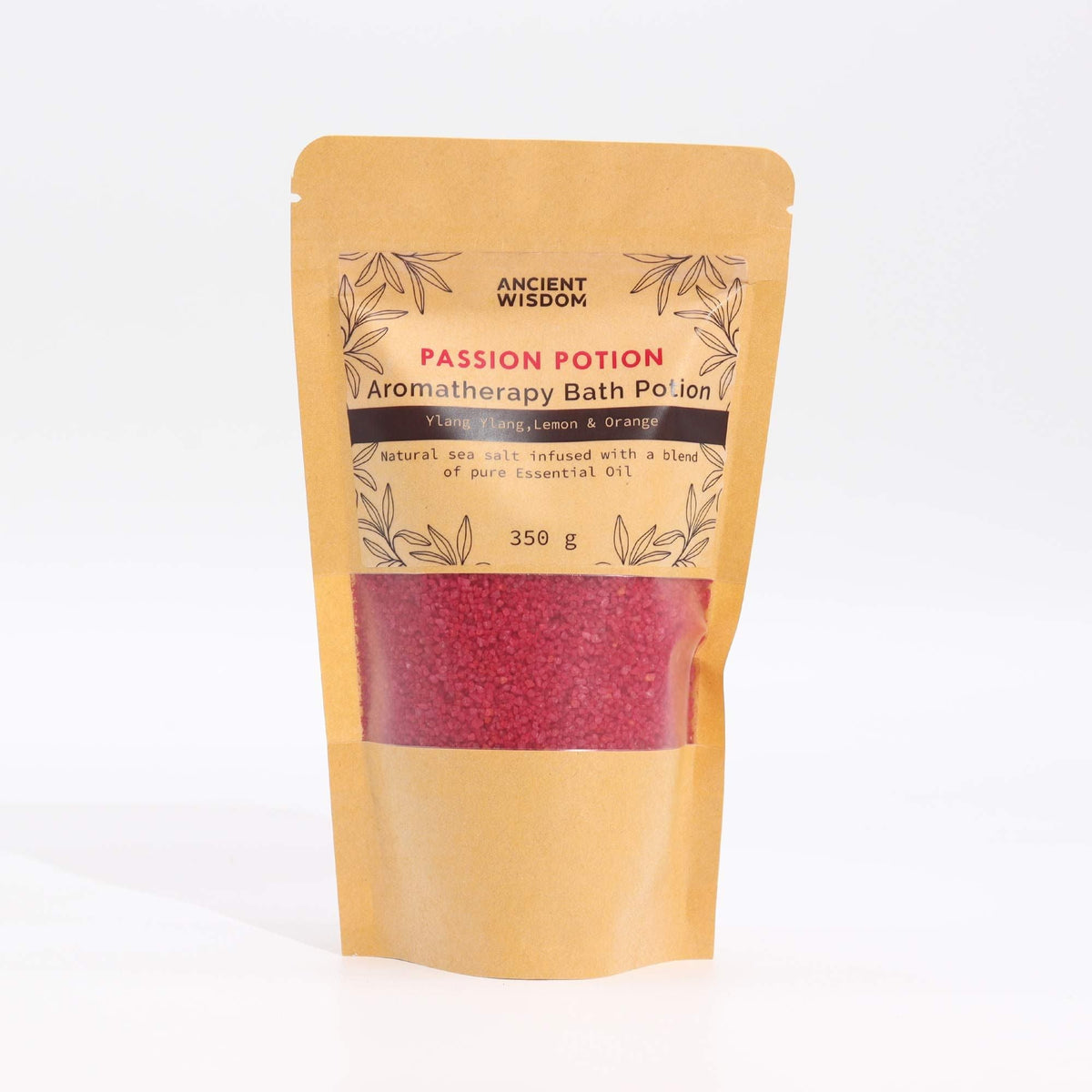  Pamperandpost Aromatherapy Bath Potion in Kraft Bag 350g - Passion Aromatherapy Bath Potion 350g