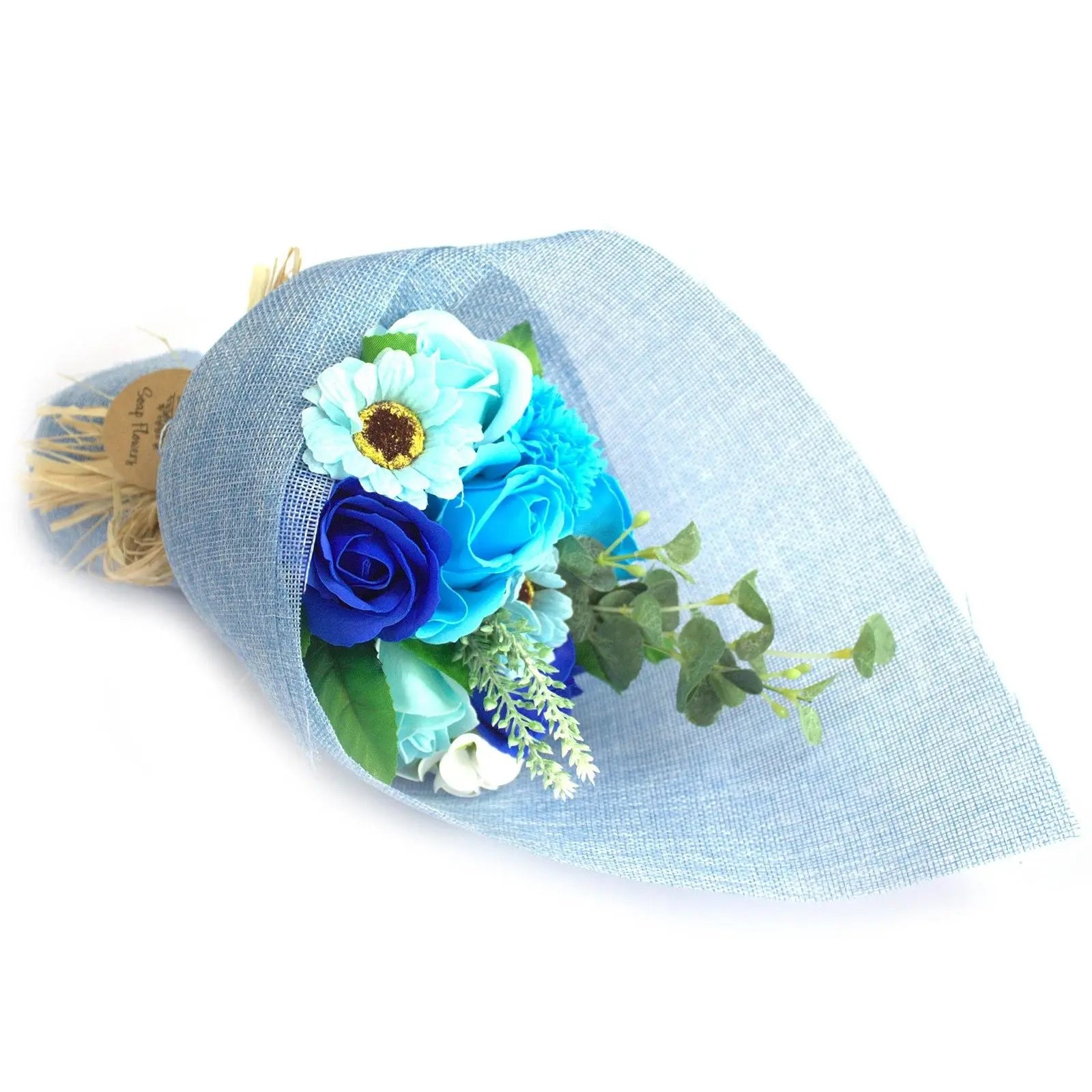 Standing Soap Flower Bouquet - Blue AW Dropship UK