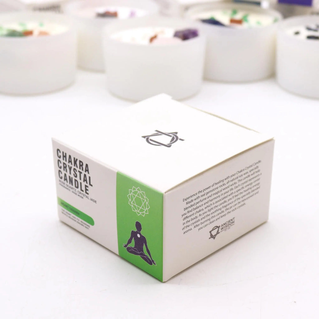 Chakra Crystal Candles - Heart Chakra AW Dropship UK