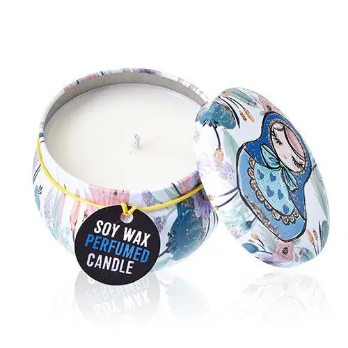  Pamperandpost Art Tin Candle - Assorted Design - Russian Dolls - Dolly Blue Art Tin Candles