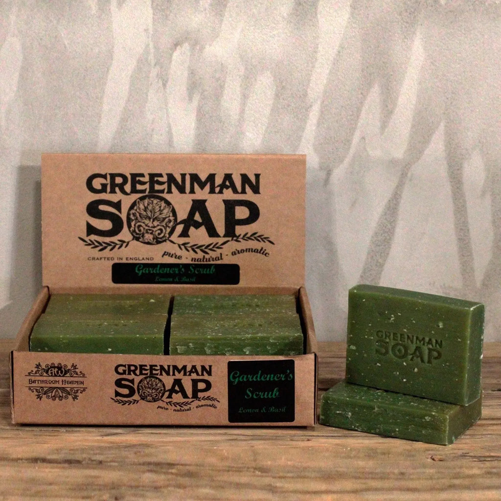  Pamperandpost Greenman Soap Slice 100g - Gardener's Scrub Greenman Soaps