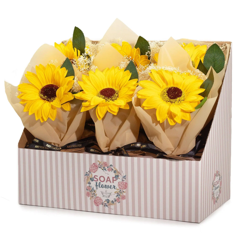  Pamperandpost Soap Flower - Single Sunflower Ready to Retail Soap Flowers