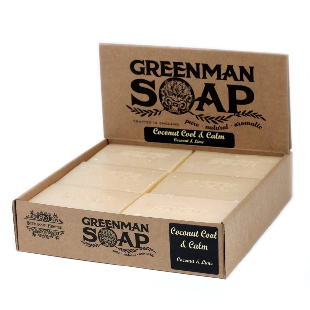 Pamperandpost Greenman Soap Slice 100g - Coconut Cool & Calm Greenman Soaps