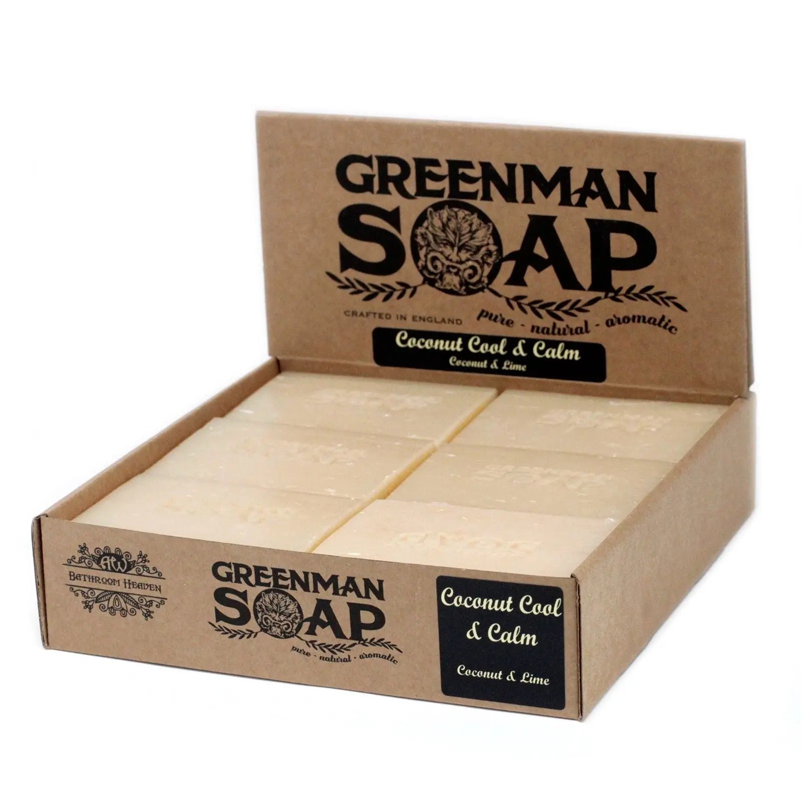  Pamperandpost Greenman Soap Slice 100g - Coconut Cool & Calm Greenman Soaps