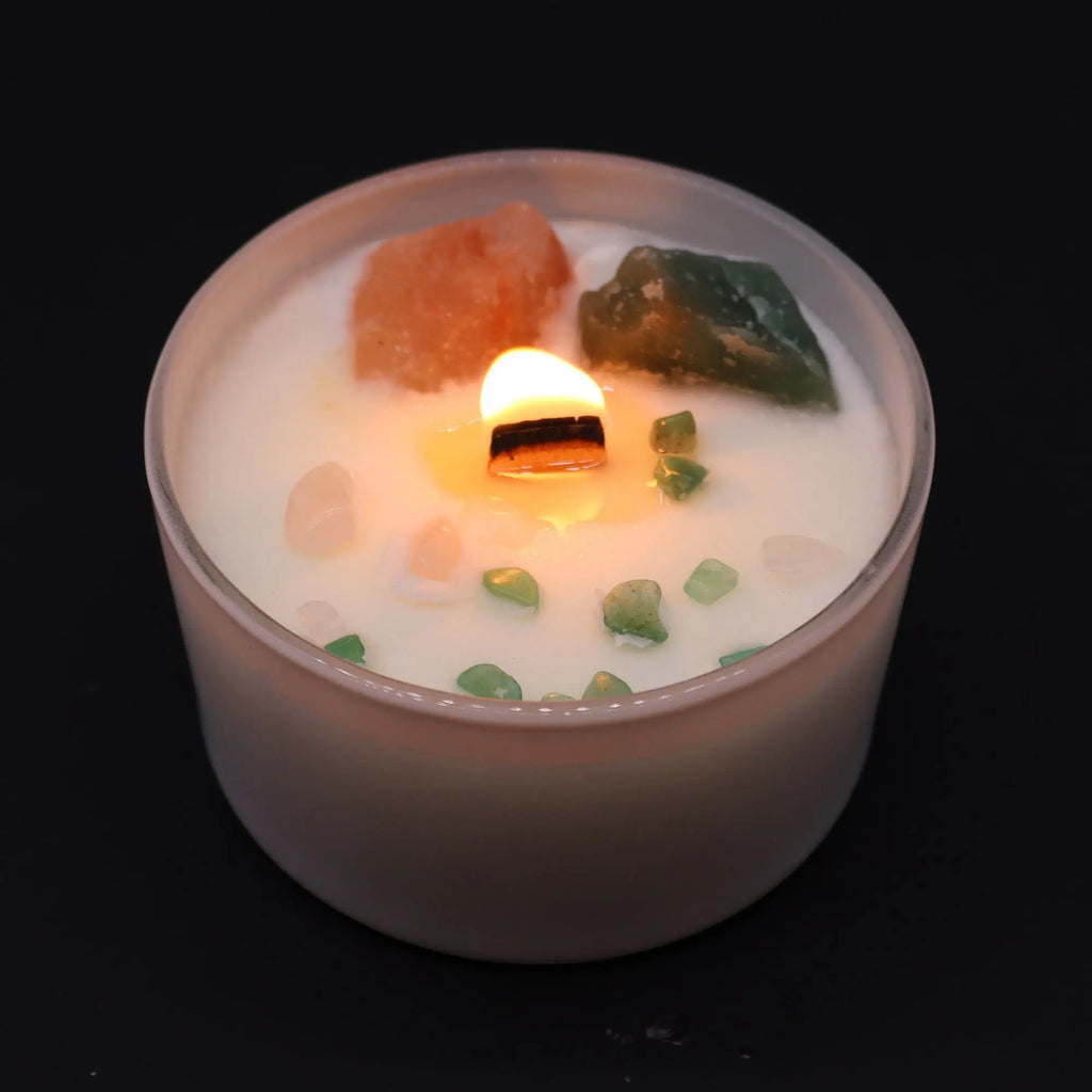 Chakra Crystal Candles - Heart Chakra AW Dropship UK