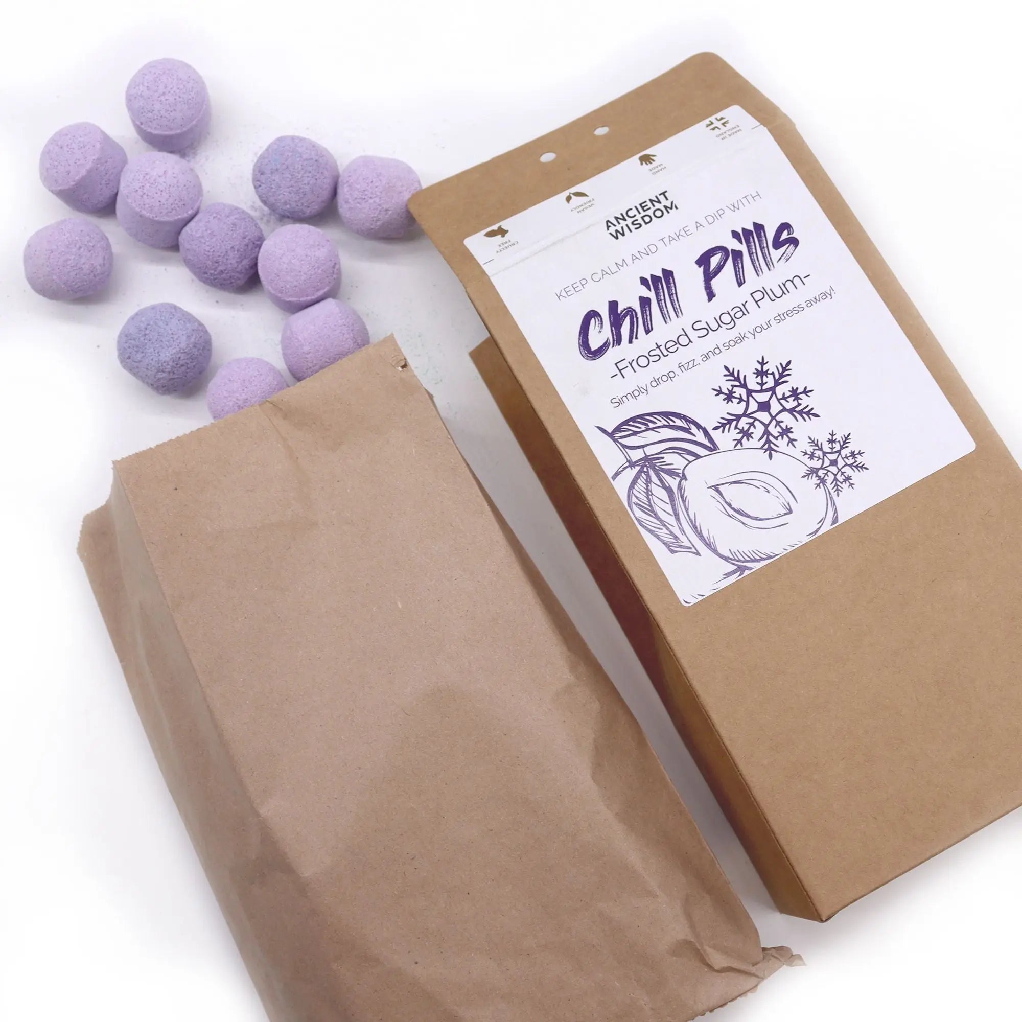  Pamperandpost Chill Pills Gift Pack 350g - Frosted Sugar Plum Chill Pill Gift Packs
